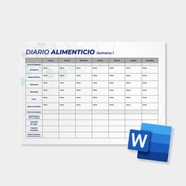 ES - Diário Alimenticio de Fit6 (Editable en Word) 