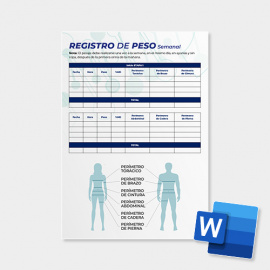 ES - Registro de Peso de Fit6 (Editable en Word)