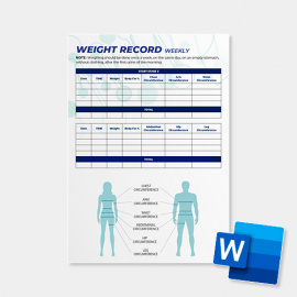EN - FIT6 Weight Log (Editable in Word)