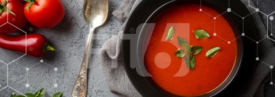 Cold zucchini and tomato soup